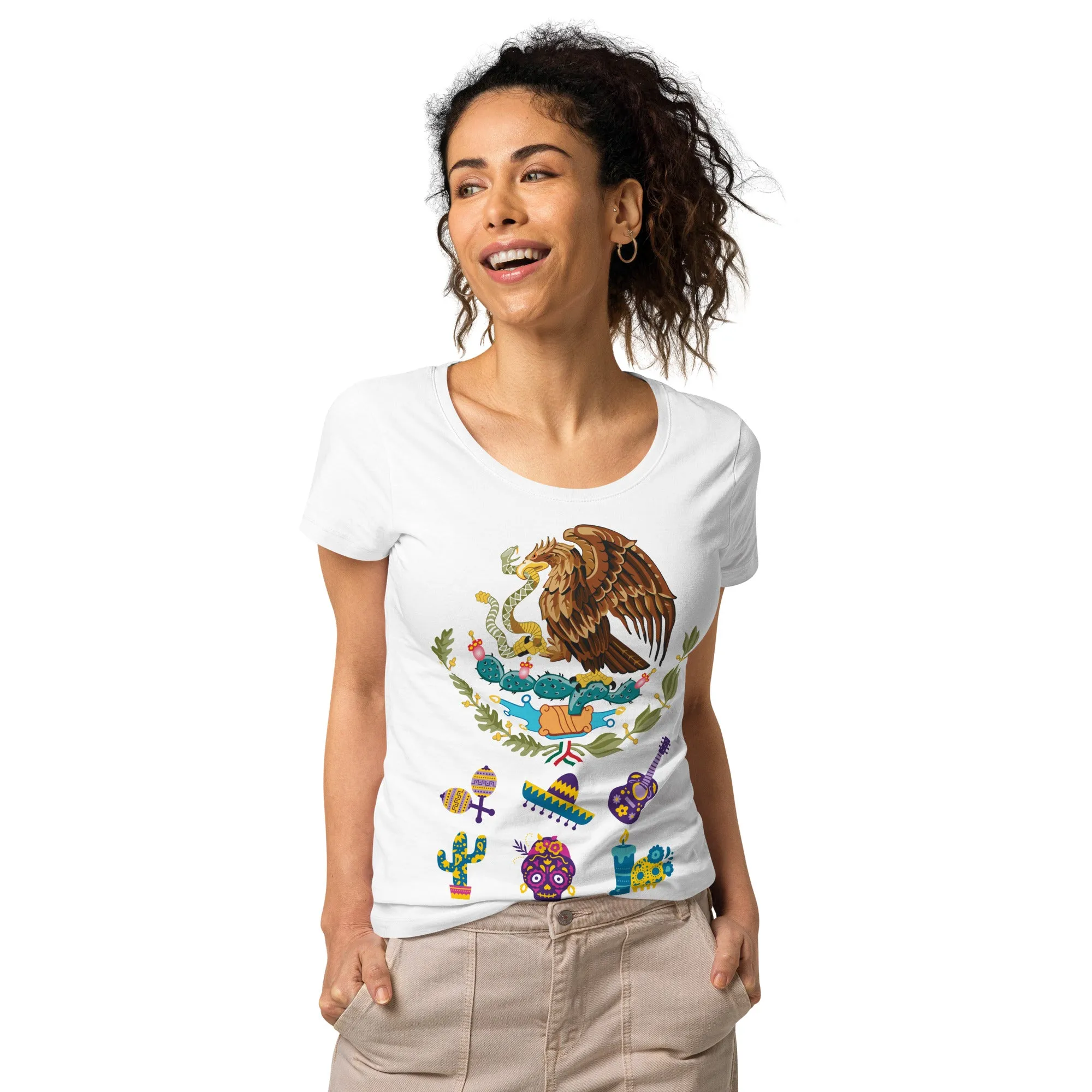 Mexico Shirt Womens / White Mexico Shirt / 100 Percent Organic T-Shirt