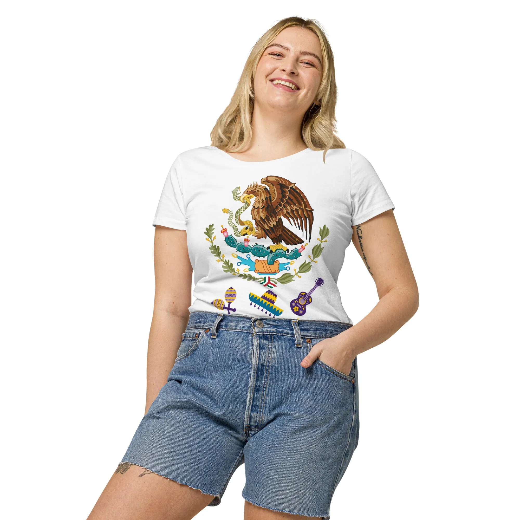 Mexico Shirt Womens / White Mexico Shirt / 100 Percent Organic T-Shirt