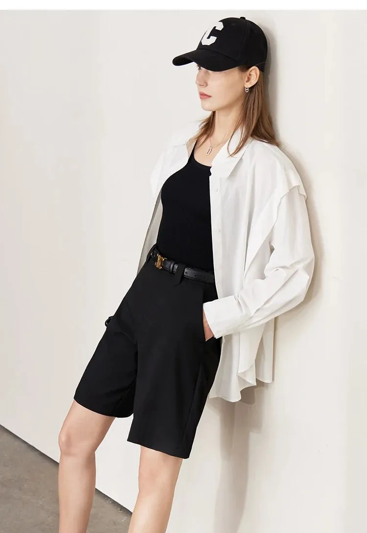 Minimalist Summer Suit Shorts for Women