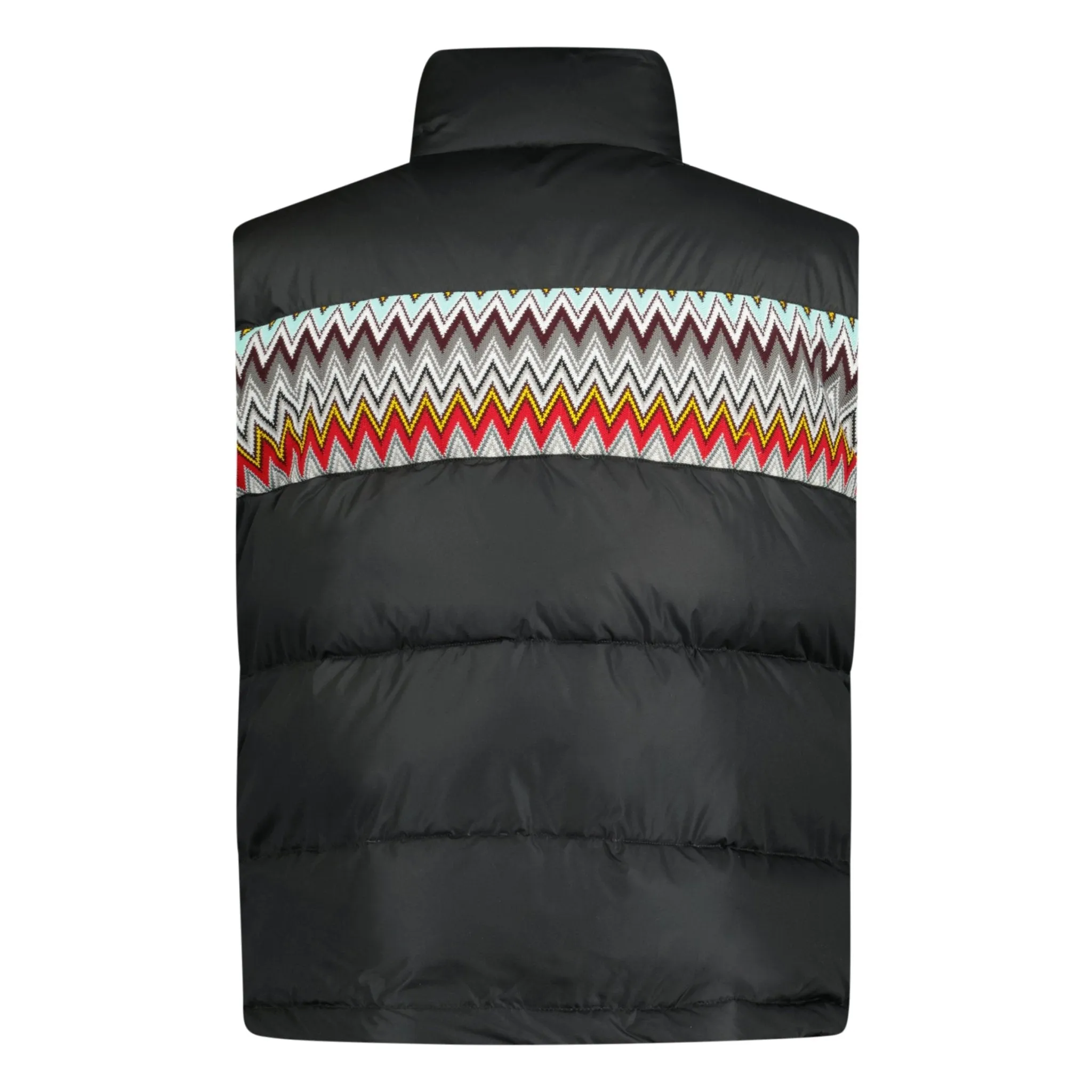 Missoni Padded Down Gilet with Mixed Pattern Black