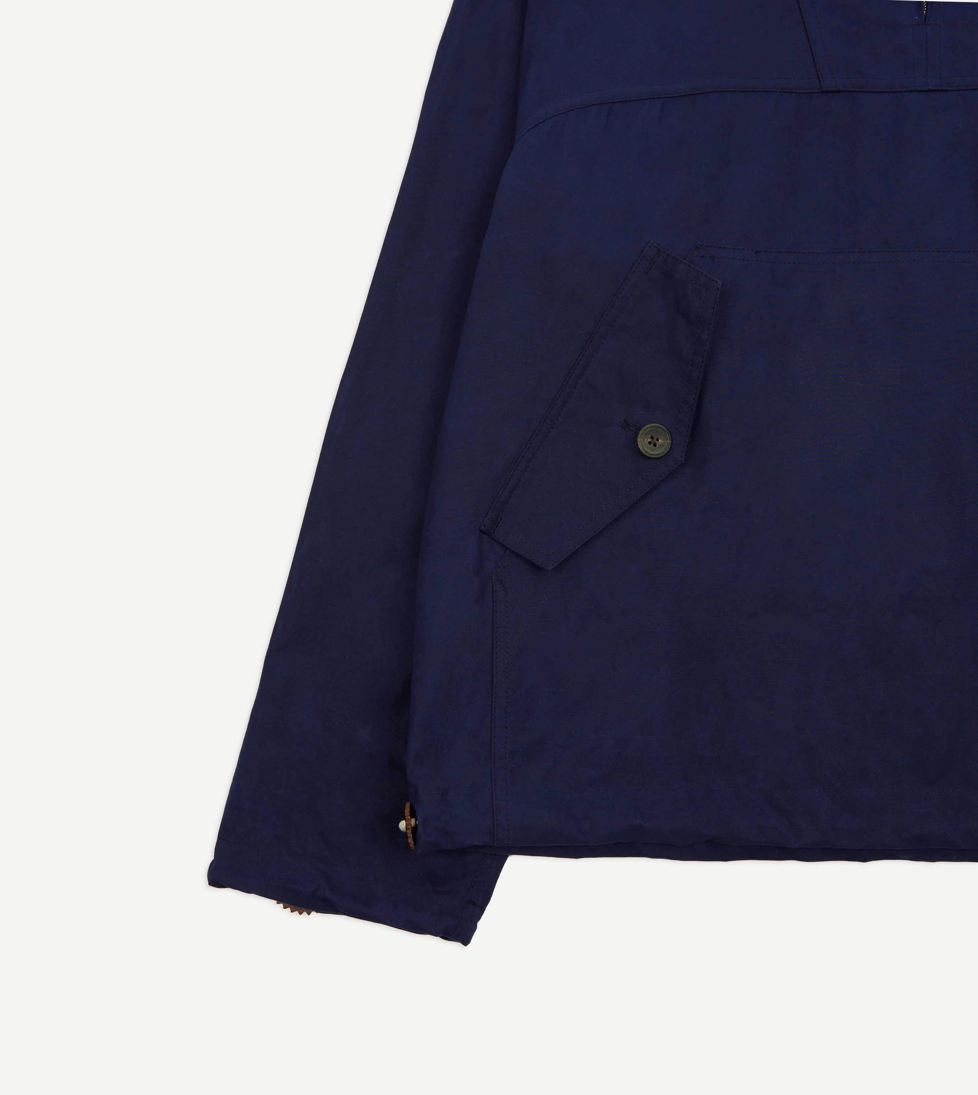 Navy Waxed Cotton Surf Cagoule