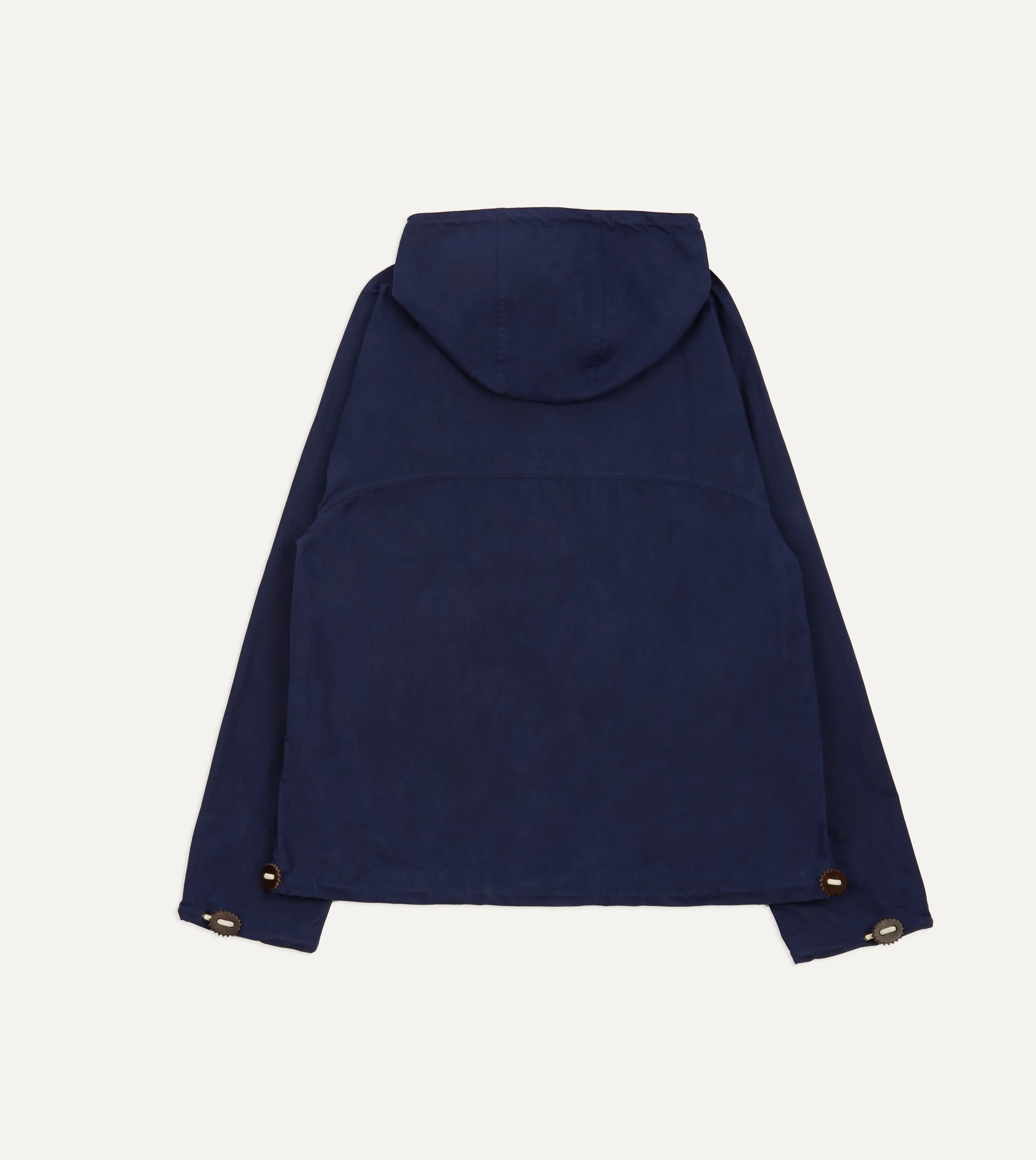 Navy Waxed Cotton Surf Cagoule