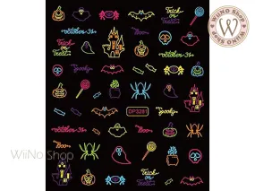 Neon Halloween Adhesive Nail Art Sticker - 1 pc (DP3281)