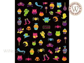 Neon Halloween Adhesive Nail Art Sticker - 1 pc (DP3286)