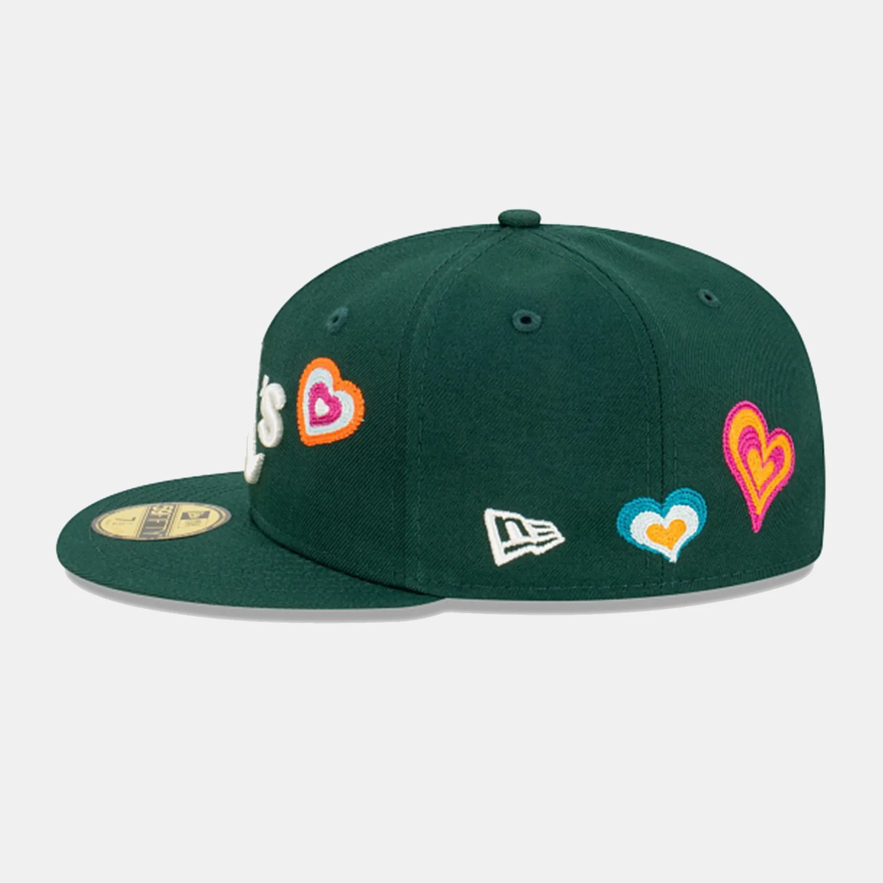 New Era 59Fifty MLB Chainstitch Heart Oakland Athletics