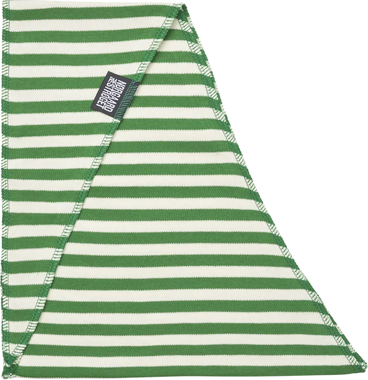 NPS Scarf Triangle, Green/Ecru