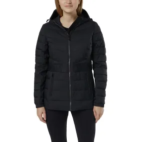 Optimize the title of this e-commerce product to: Black Pajar Womens Lightweight Packable Corella Hooded Puffer Jacket