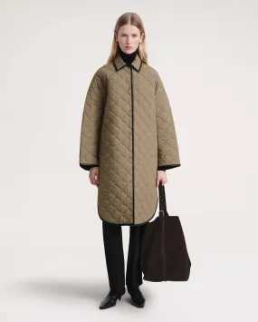 QUILTED COCOON COAT / MARSH