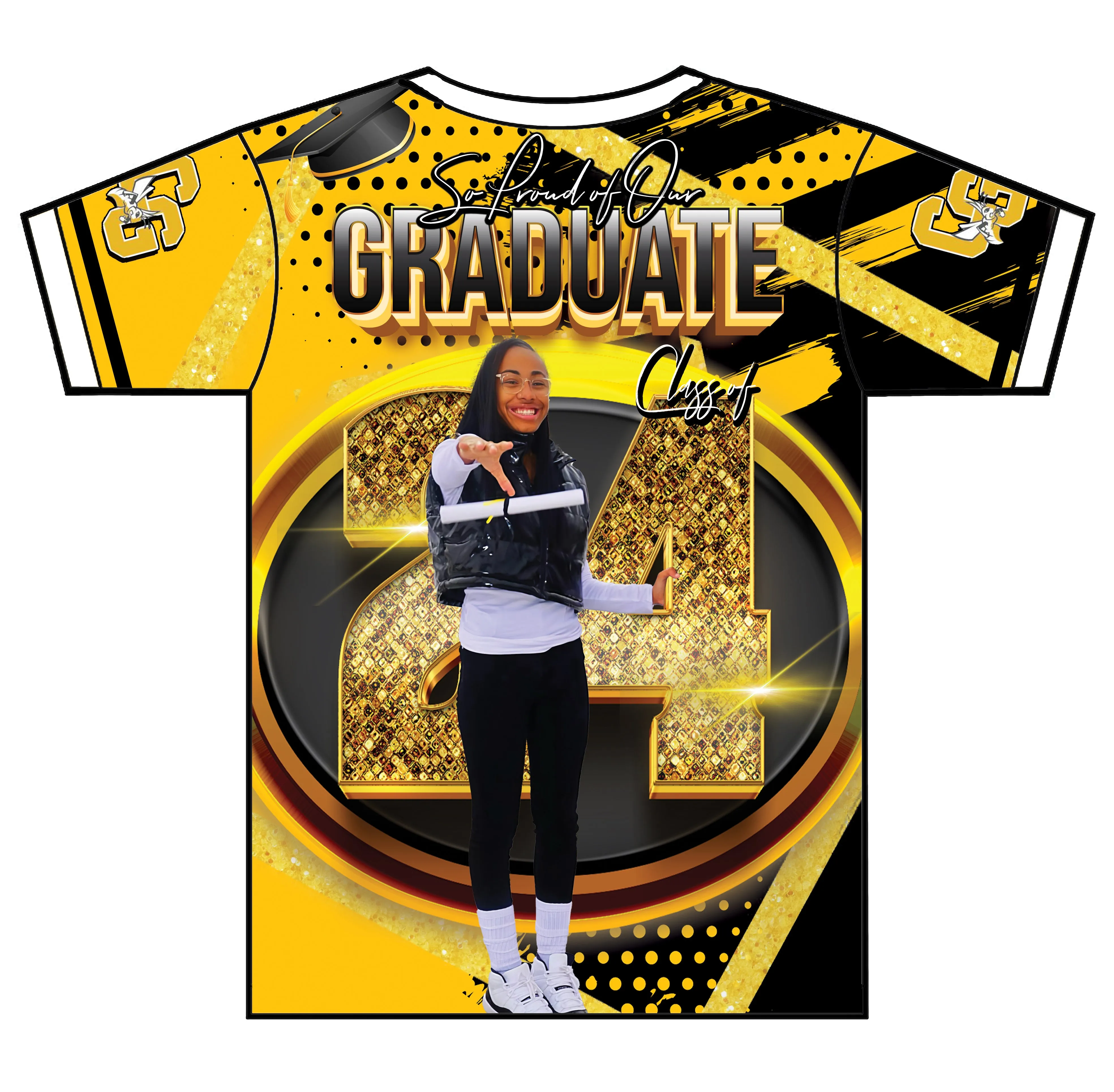 "Yiniah" Custom Designed Graduation 3D shirt