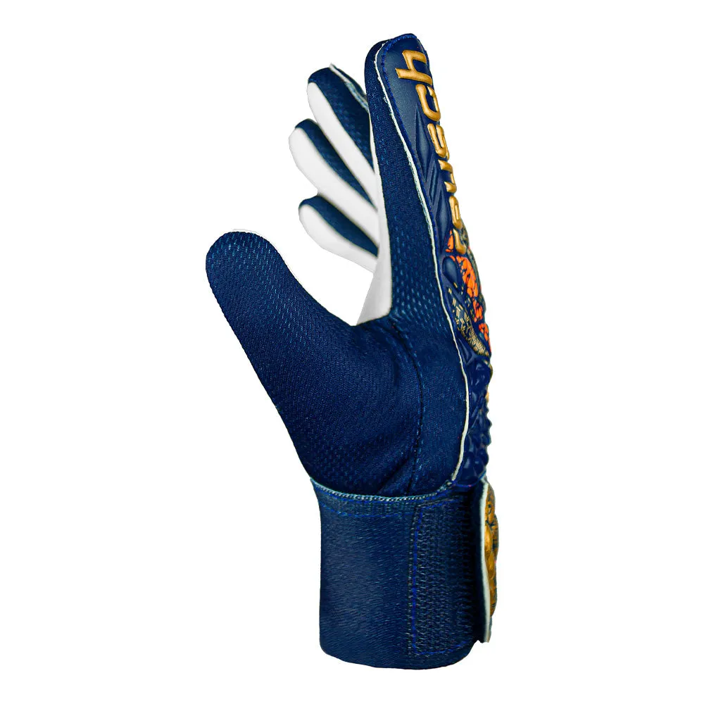 Reusch Starter Grip Junior GK Gloves (Blue/Gold)