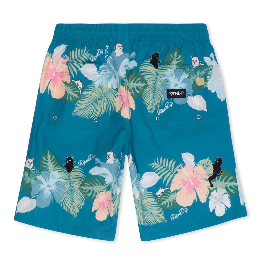 RIPNDIP PABLO SWIM SHORTS-BLUE