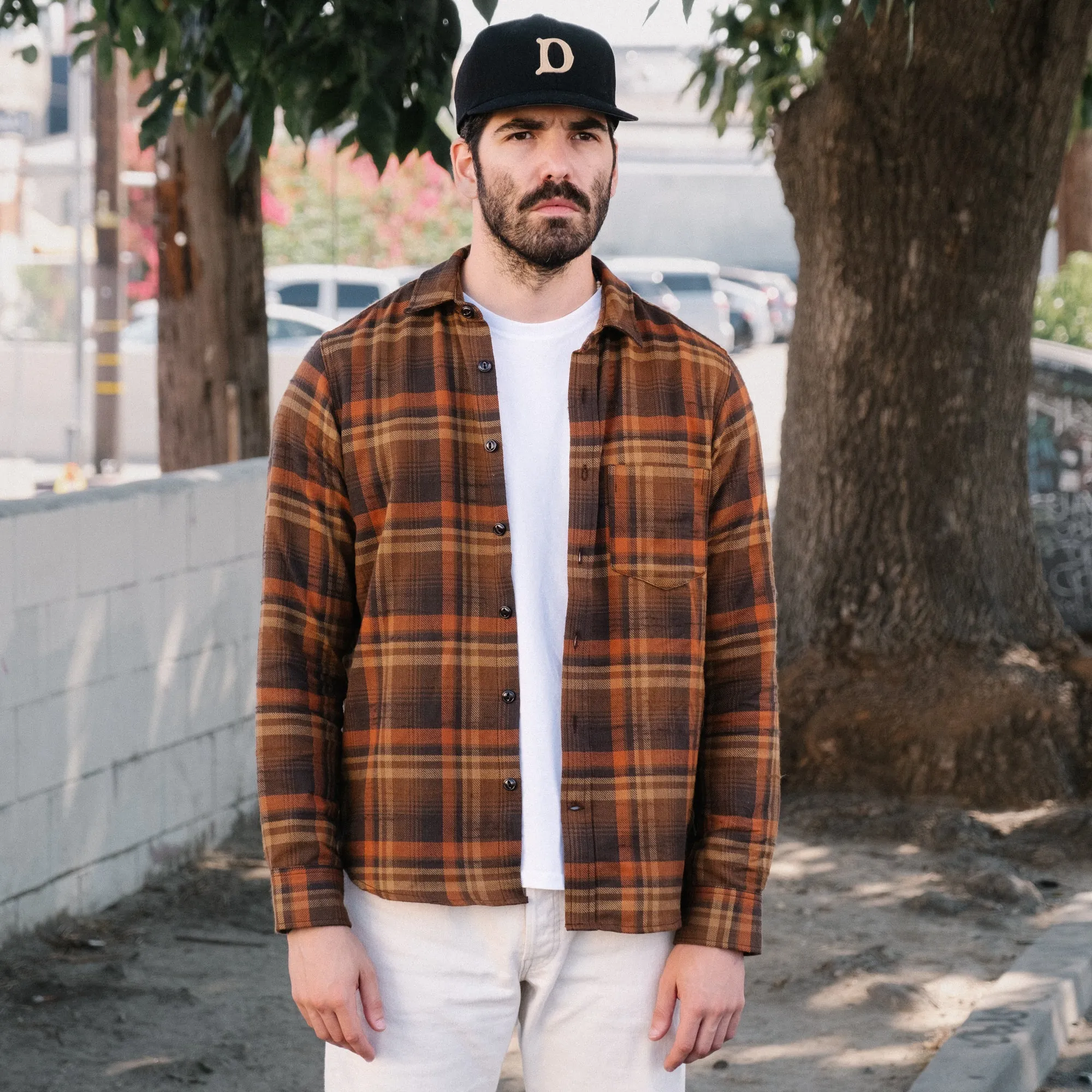 Rogue Territory Copper Plaid Oxford Shirt - Final Sale