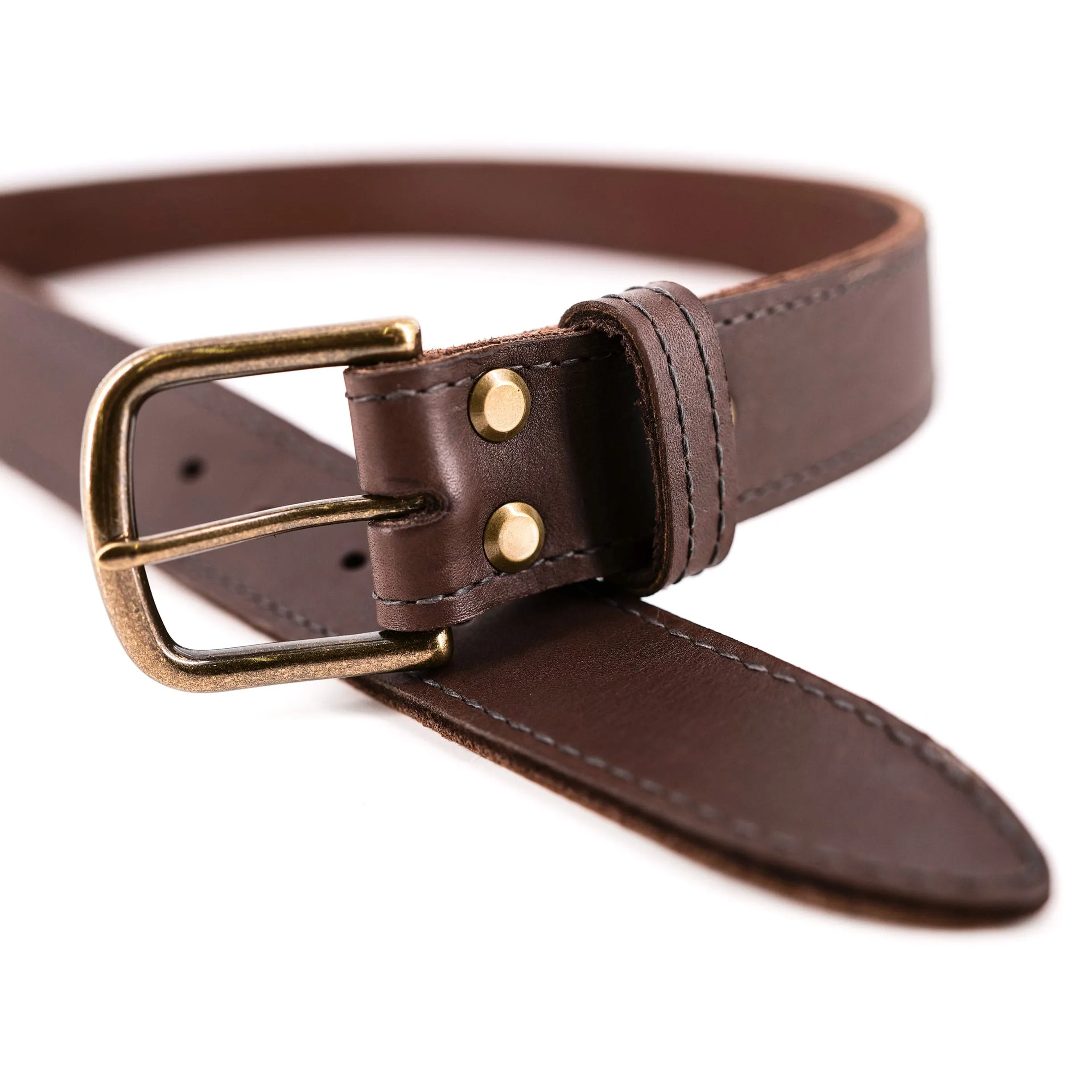 Smooth Brown Leather Belt