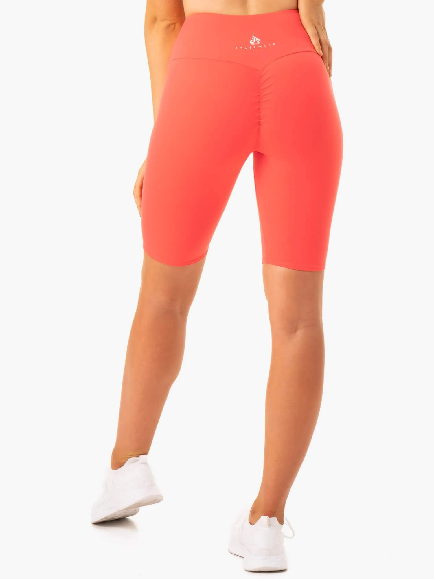 Staples Scrunch Bum Bike Shorts - Coral