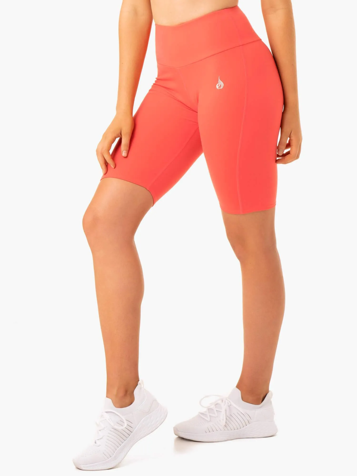 Staples Scrunch Bum Bike Shorts - Coral