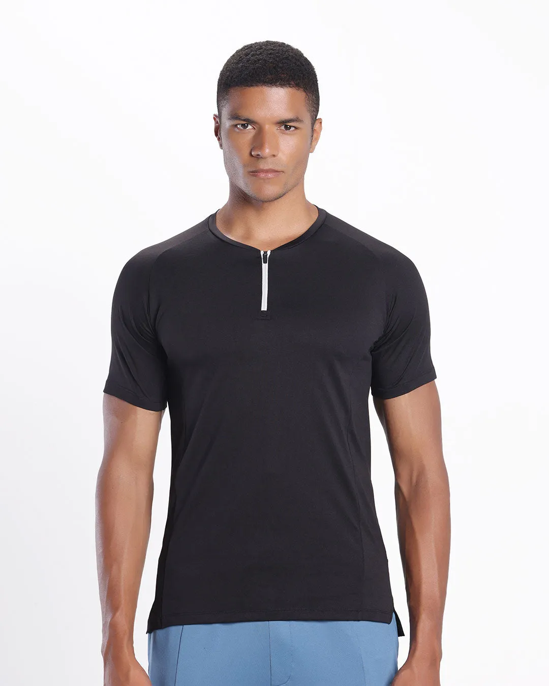 SuperSilva Pro Zipper T-Shirt Black