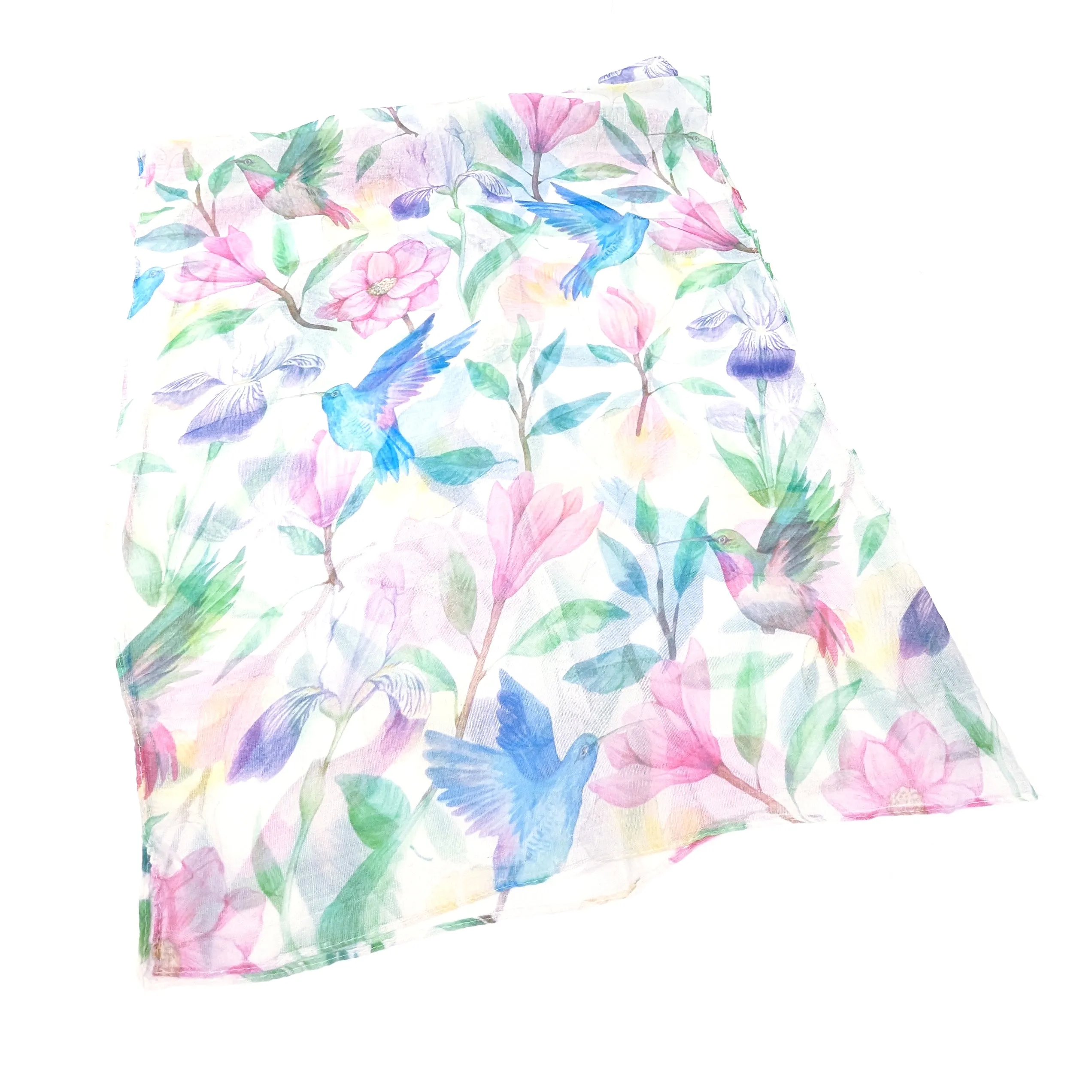 Tropical Hummingbird Scarf - (50x180cm)