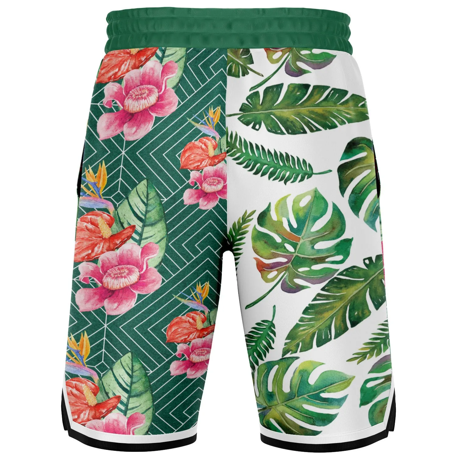 Tropical Reflection Unisex Basketball Shorts