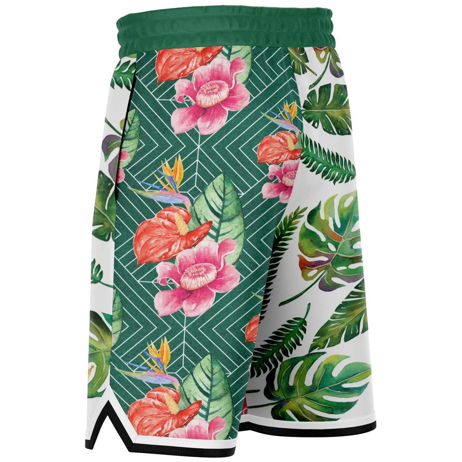 Tropical Reflection Unisex Basketball Shorts