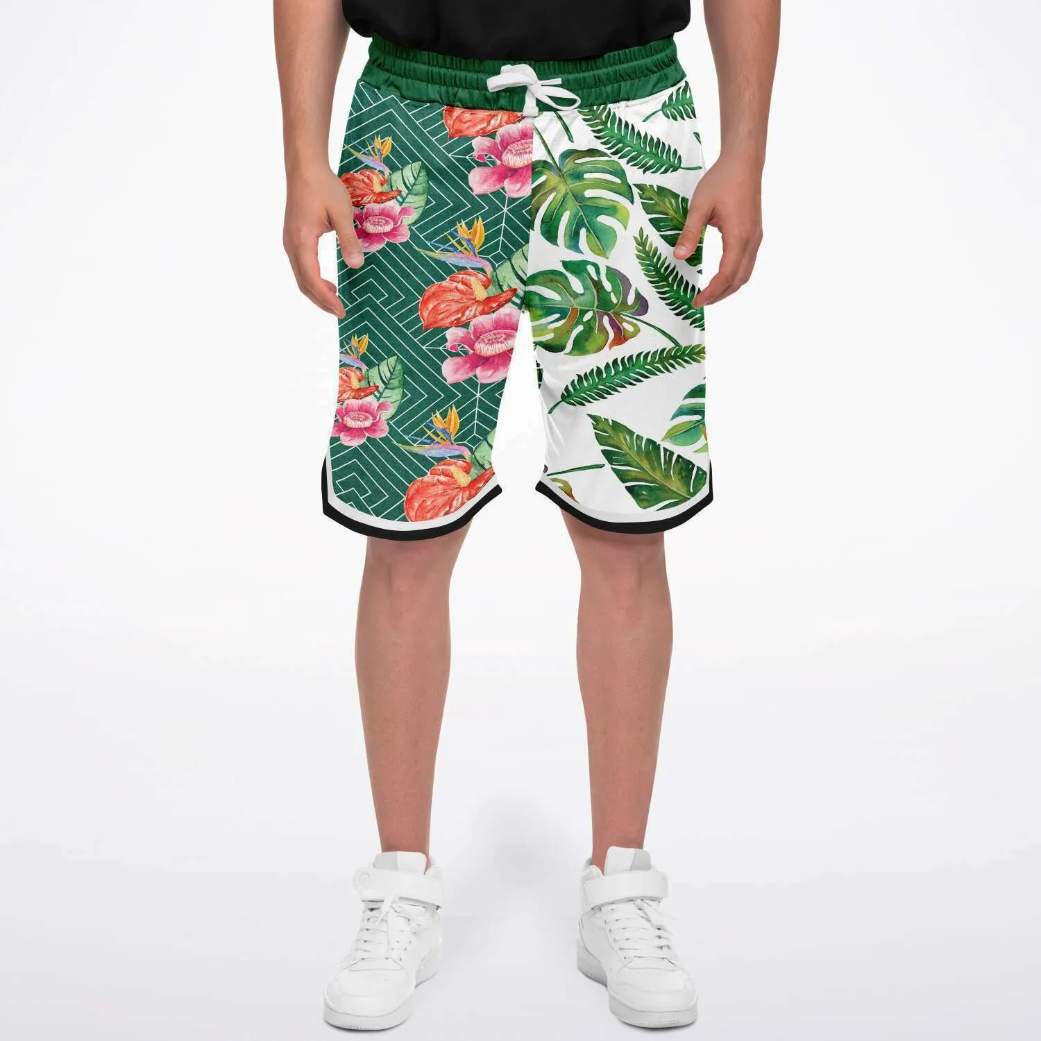 Tropical Reflection Unisex Basketball Shorts