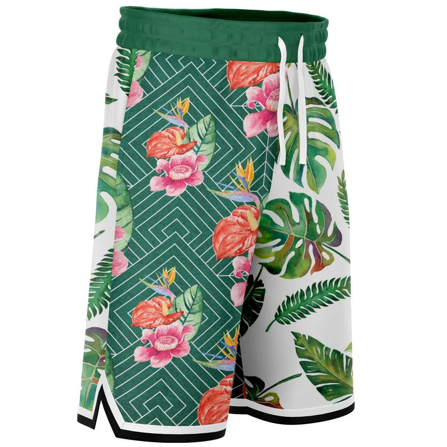 Tropical Reflection Unisex Basketball Shorts