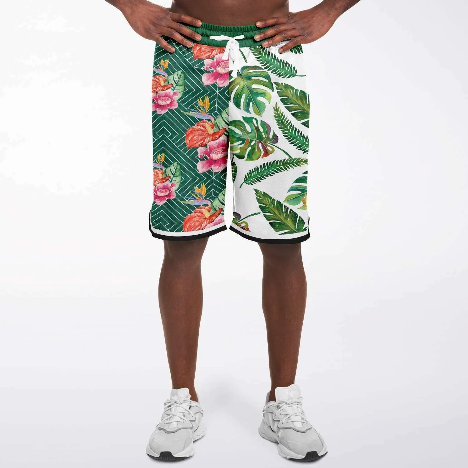 Tropical Reflection Unisex Basketball Shorts