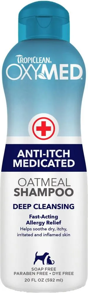 Tropiclean OXYMED Medicated Oatmeal Pet Shampoo