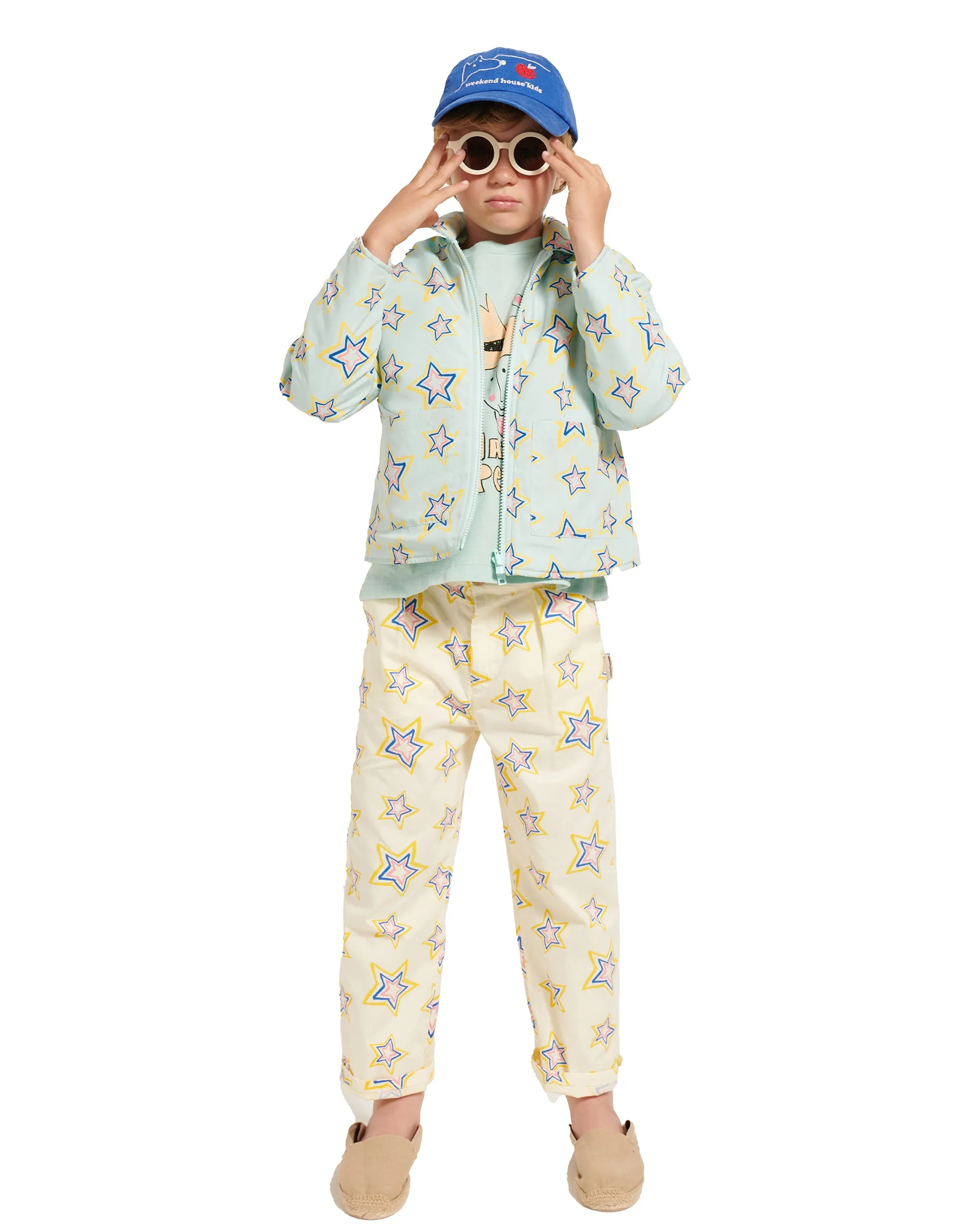 WEEKEND HOUSE KIDS Things I Like STARS ALL OVER REVERSIBLE LIGHT PADDED JACKET