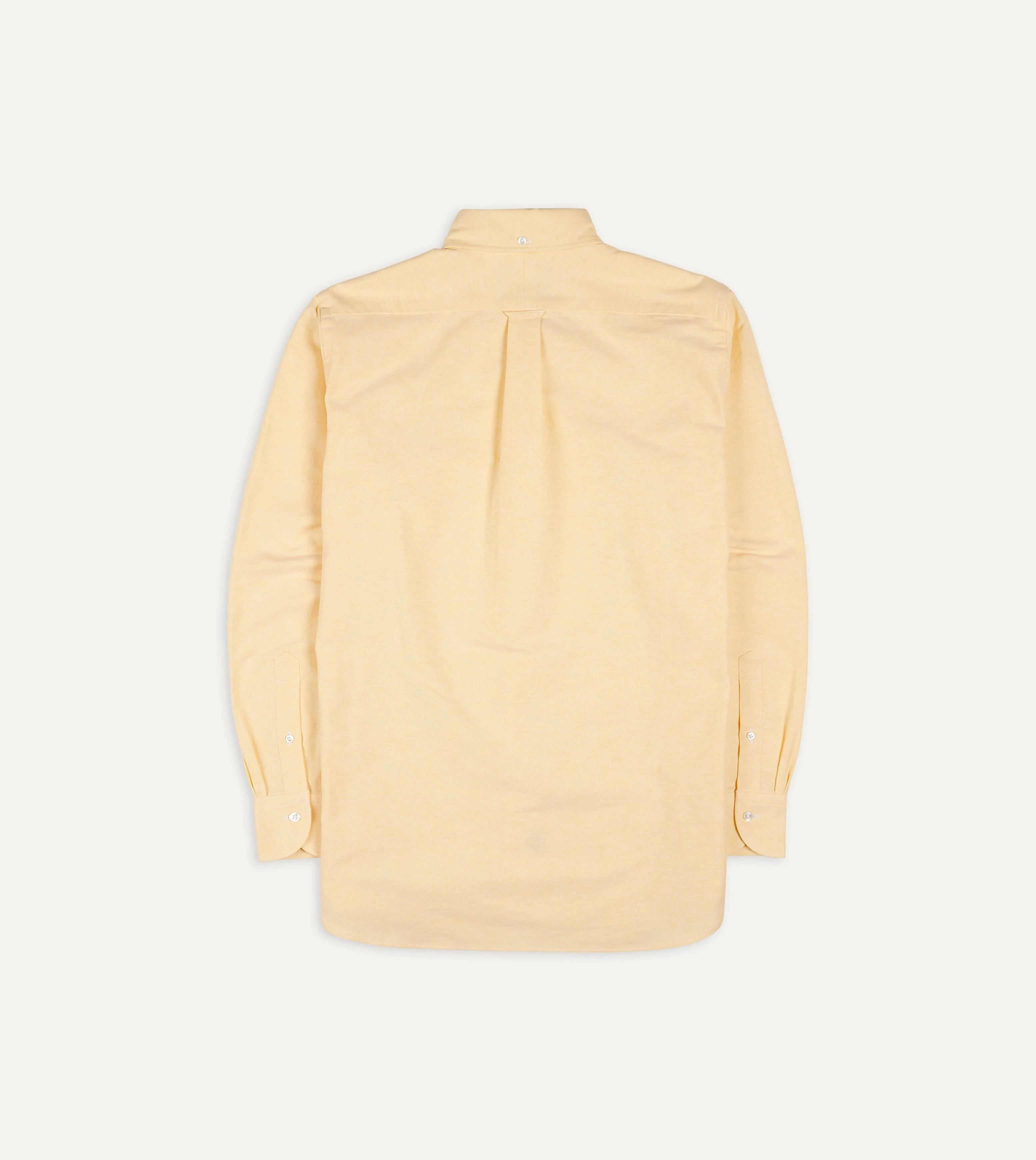 Yellow Cotton Oxford Cloth Button-Down Shirt