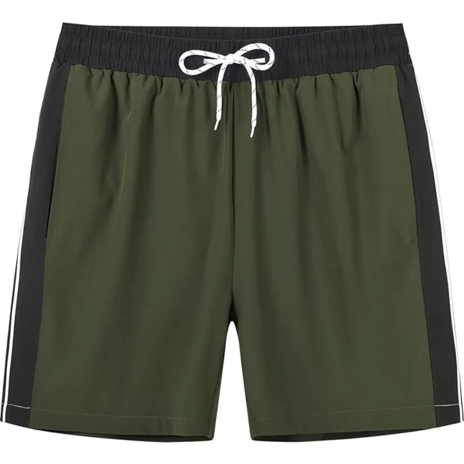 Zipper Pockets With Stretchable Swim Shorts